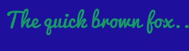 Image with Font Color 109C64 and Background Color 1E109C